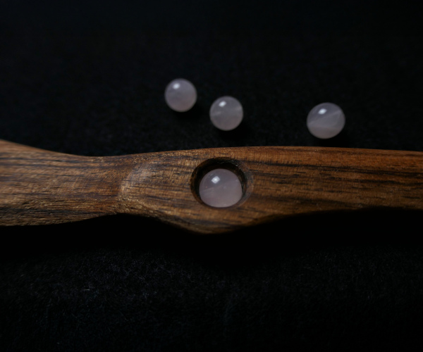 Perleneinbau Rosenquarz